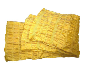 Japanese Washable Heko Obi, Women's Soft & Stylish Traditional Waist Sash, Yellow Shimmering