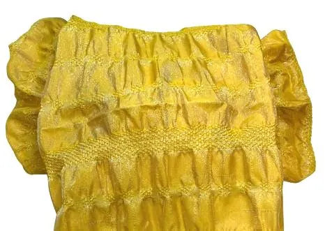 Japanese Washable Heko Obi, Women's Soft & Stylish Traditional Waist Sash, Yellow Shimmering