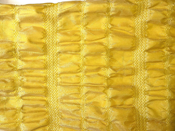 Japanese Washable Heko Obi, Women's Soft & Stylish Traditional Waist Sash, Yellow Shimmering