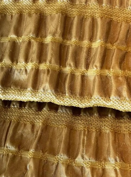 Japanese Heko Obi – Mustard Gold Soft Sash, Women's Washable Obi with Lurex Shimmer