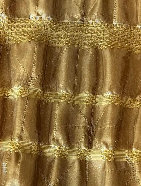 Japanese Heko Obi – Mustard Gold Soft Sash, Women's Washable Obi with Lurex Shimmer