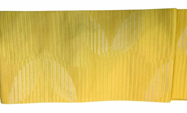 Washable Traditional Women's OBI / Reversible Hanhaba Obi – Yellow & Woven Leaf