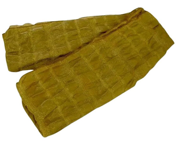 Japanese Heko Obi – Mustard Gold Soft Sash, Women's Washable Obi with Lurex Shimmer