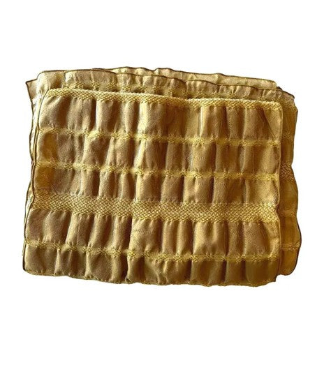 Japanese Heko Obi – Mustard Gold Soft Sash, Women's Washable Obi with Lurex Shimmer