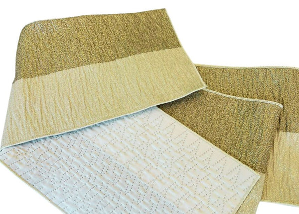 Japanese Hanhaba Obi – Gold Two-Tone Shimmer, Women's Sash