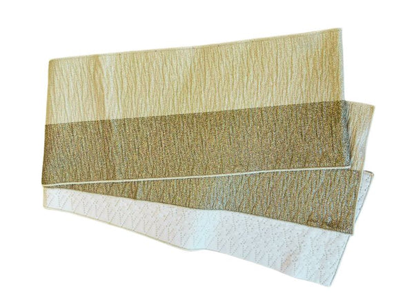 Japanese Hanhaba Obi – Gold Two-Tone Shimmer, Women's Sash