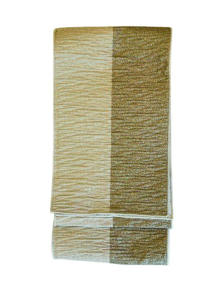 Japanese Hanhaba Obi – Gold Two-Tone Shimmer, Women's Sash