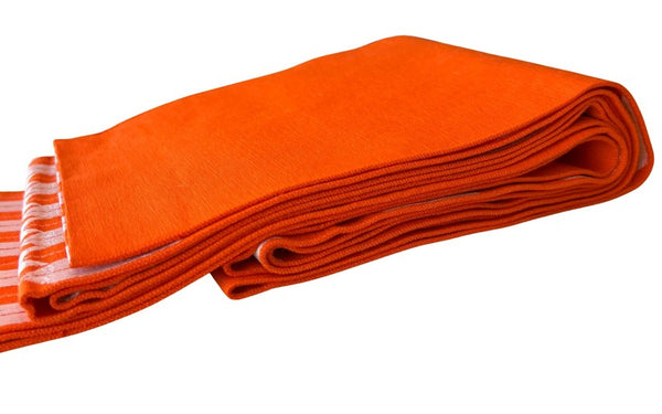 Japanese Vintage Hanhaba Obi – Orange Arrow Feather (Yabane) Pattern, Reversible Women's Sash