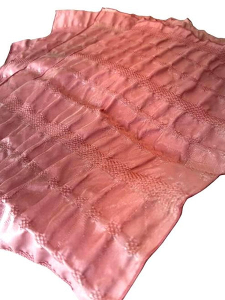 Japanese Heko Obi – Dusty Rose Pink Soft Sash, Women's Washable Obi with Lurex Shimmer