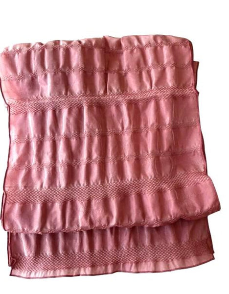Japanese Heko Obi – Dusty Rose Pink Soft Sash, Women's Washable Obi with Lurex Shimmer