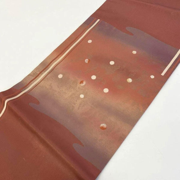 Japanese Vintage Silk Nagoya Obi: Autumn Sunset Kimono Belt