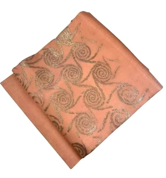 Japanese Vintage Nagoya Obi – Traditional Women's obi 100% Silk Kimono Belt– Dusty Pink with Silver Swirl Pattern