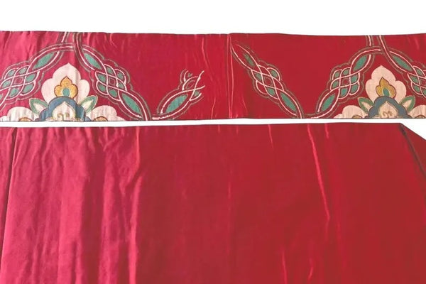 Japanese Vintage Nagoya Obi – Floral Medallion Pattern, Women's Silk Sash