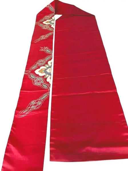 Japanese Vintage Nagoya Obi – Floral Medallion Pattern, Women's Silk Sash