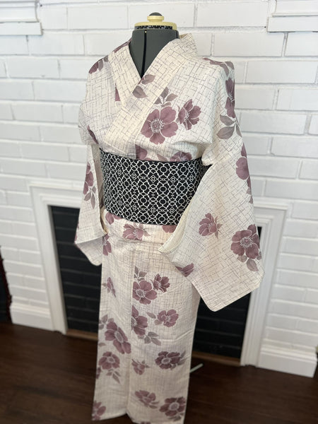 YUKATA, Anemone, Size: Free / Japanese Traditional Women's Yukata