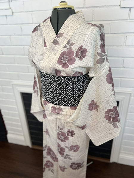 YUKATA, Anemone, Size: Free / Japanese Traditional Women's Yukata