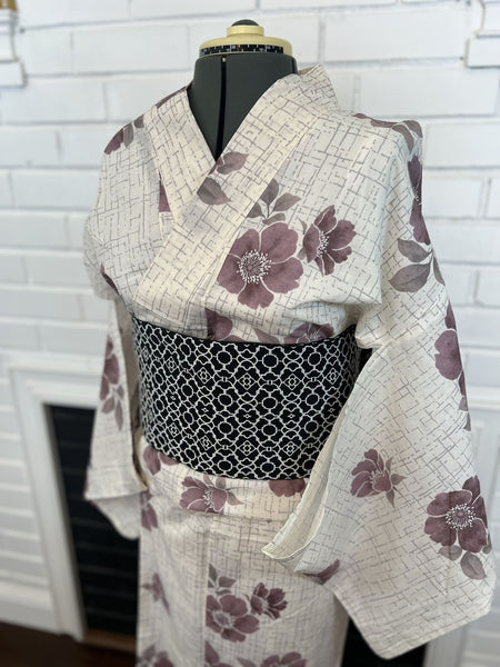 YUKATA, Anemone, Size: Free / Japanese Traditional Women's Yukata