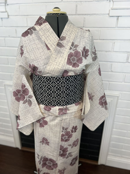 YUKATA, Anemone, Size: Free / Japanese Traditional Women's Yukata