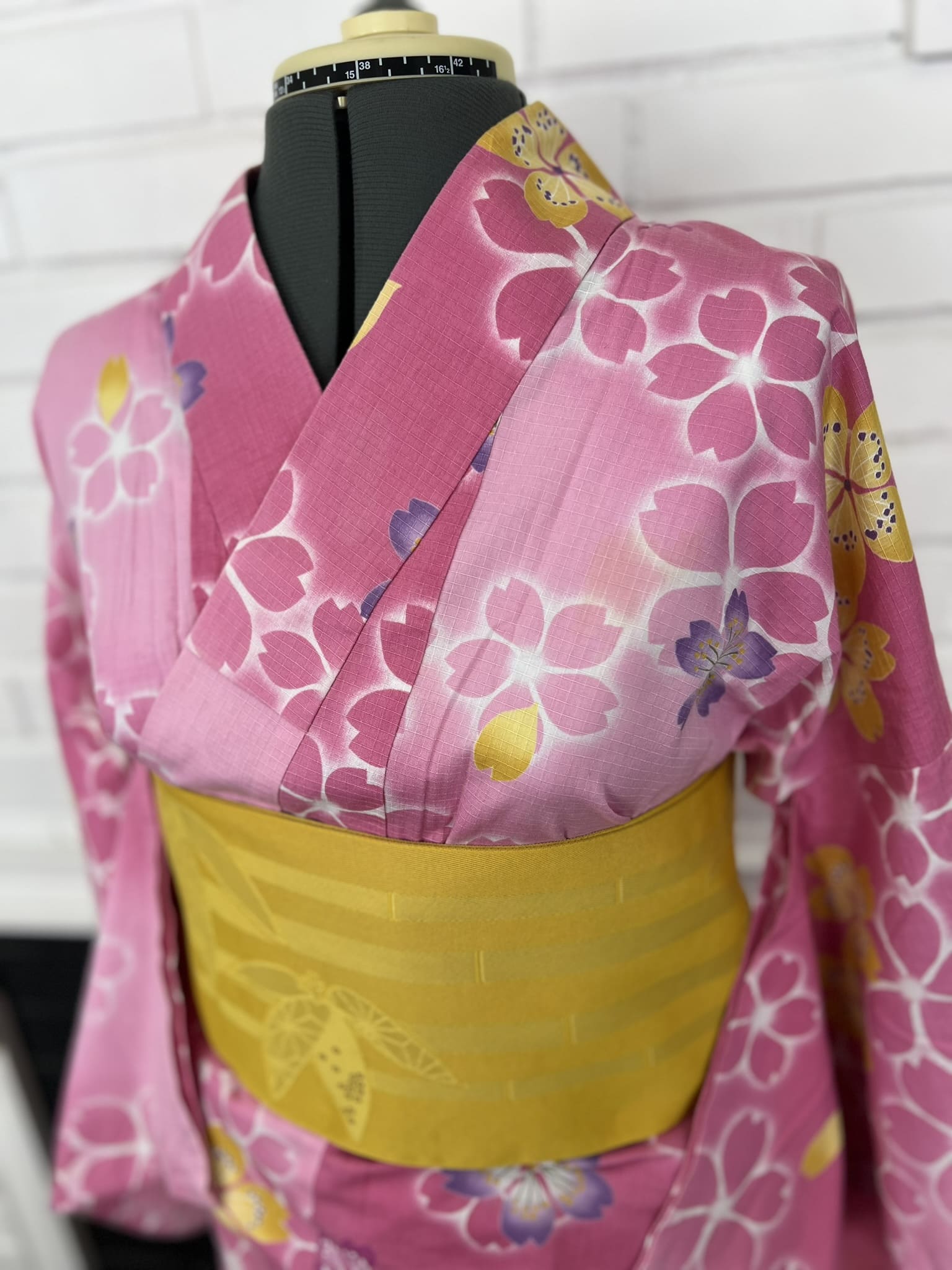 YUKATA, Cherry Blossom, Pink, Size: M / Japanese Traditional Women's Yukata