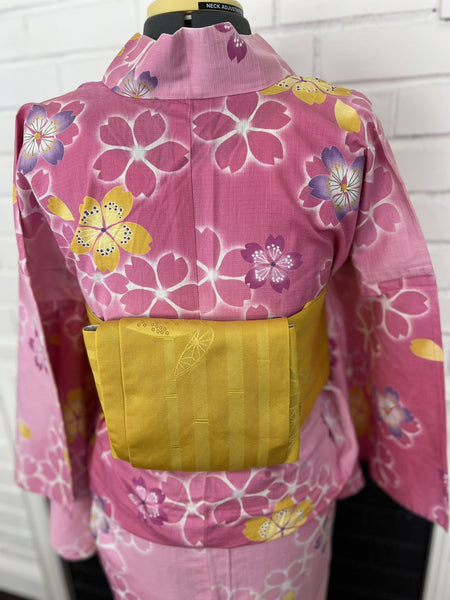 YUKATA, Cherry Blossom, Pink, Size: M / Japanese Traditional Women's Yukata