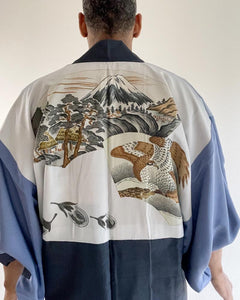 Lucky Charm Oshima Tsumugi Haori Kimono Jacket
