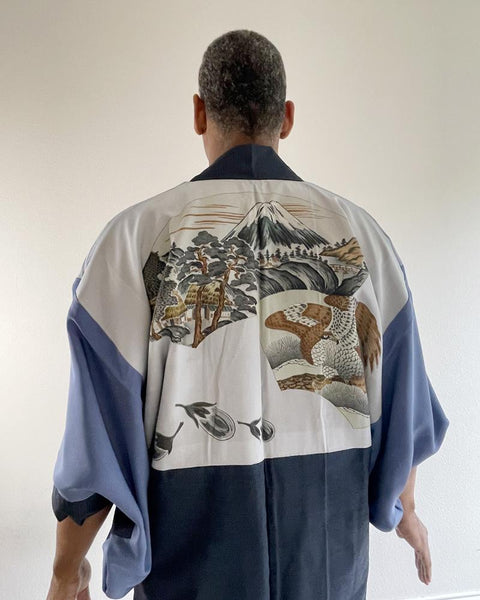 Lucky Charm Oshima Tsumugi Haori Kimono Jacket