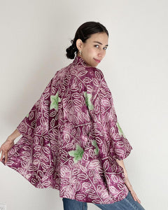 Autumn Leaves Shibori Haori Kimono Jacket