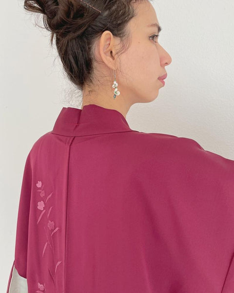 Wild Iris Embroidered Haori Kimono Jacket
