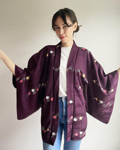 Autumn Evening Traditional Japanese Haori Kimono Jacket